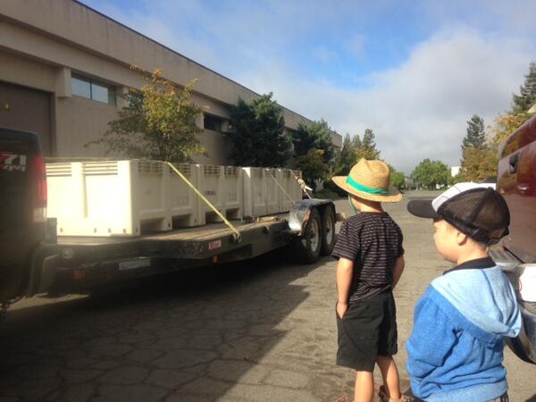 SiduriWines's tweet photo. Our first ever @Limerick_Lane Zinfandel is here! Thanks to the workers that delivered it, Cruz &amp; Kobi Bilbro. http://t.co/j4nIn6IM1g