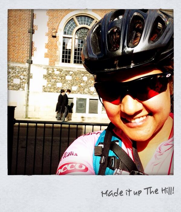 NazNesha's tweet photo. Day 72: great morning ride, up the hills &amp; circuits in Harrow into the wind and the rain to keep me cool. T- 10 days http://t.co/y4b01zA4n3