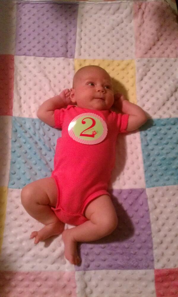 TheMrsWad's tweet photo. 2 months old! #babycake http://t.co/9QvO4cPfJr