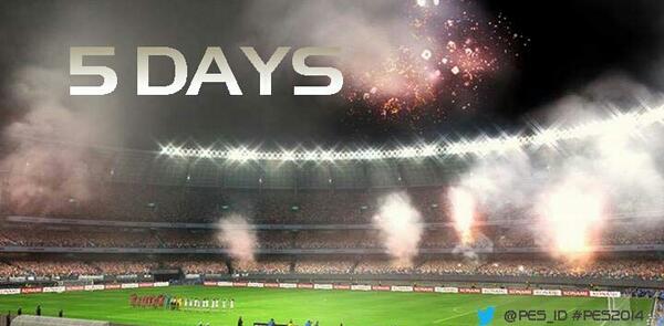 virtualballers's tweet photo. Tinggal menghitung jari! PES 2014 rilis dalam 5 hari kedepan! #PES2014Countdown http://t.co/PC0C9KKL75