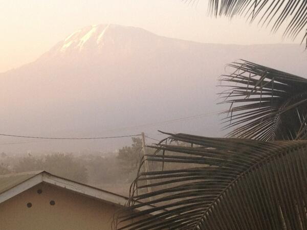 Better pic of Kili fm hotel. Hard to believe we'll be top. In 4 days ...