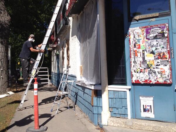 Getting freshened up a bit. Fresh coat of paint on a busy corner.
