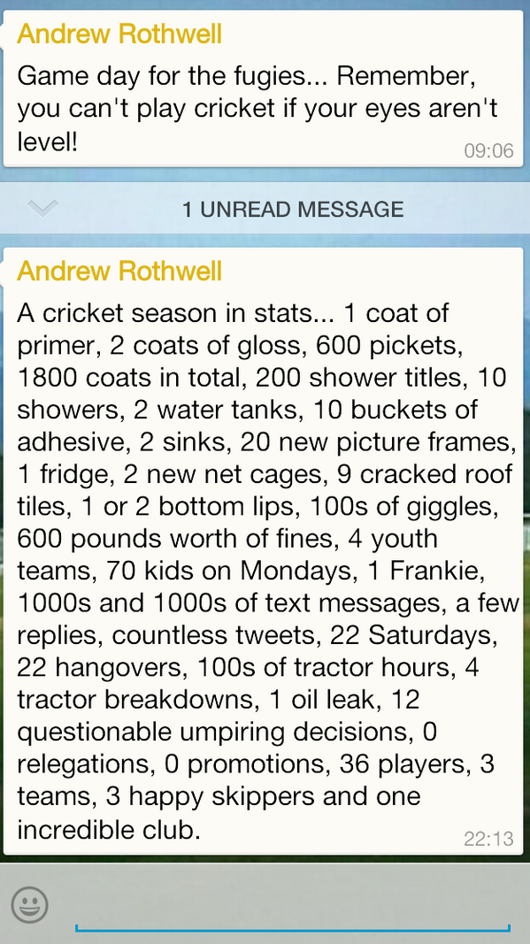 FugitivesCC's tweet image. Stats of the year from Roffers . #theimportantones