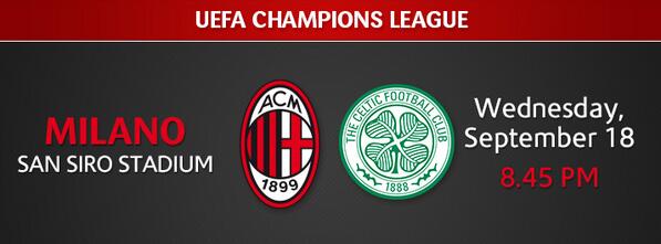 "<a href="/acmilan/">AC Milan</a>: Next #UCL match: #MilanCeltic, #SanSiro, Wednesday at 8.45pm CET! #FORZAMILAN "