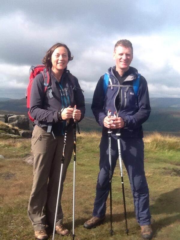 2 of our #nordicwalking team looking fresh as daisies about 1/3 way into the <a href="/edalemrt/">EdaleMountainRescue</a> #9edges challenge