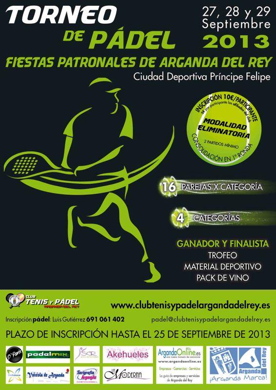 Abierto el plazo de inscripcion para el torneo de las fiestas. Precios populares.