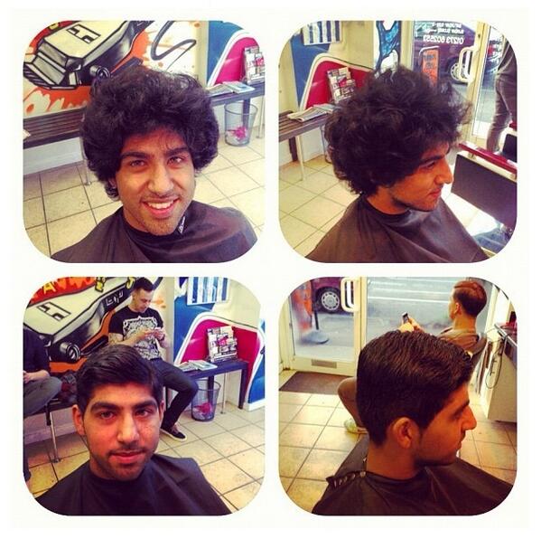 InfoTerrace's tweet photo. come in looking like man uniteds new signing and walks out looking as dapper as becks #terracebarbers http://t.co/jF1A9JLKbV