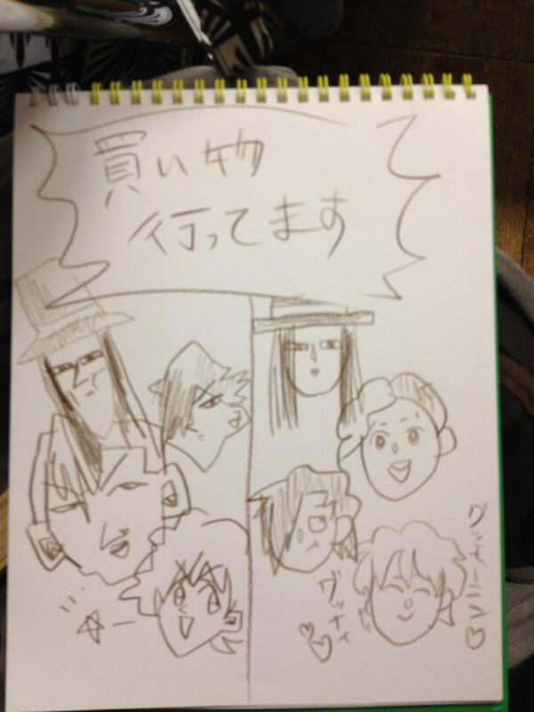 さとうさんとモアトゥーをうろ覚えで描きました  なぜかiPhoneのカメラがシュラトさんだけ顔認識してくれる 