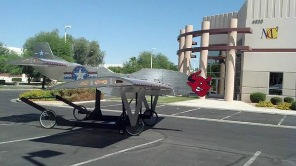 we_doit's tweet photo. Successful practice runs .. first in a parking lot, next, off a 30' platform in Long Beach this Sat #Flugtag http://t.co/EyIowxkxzr