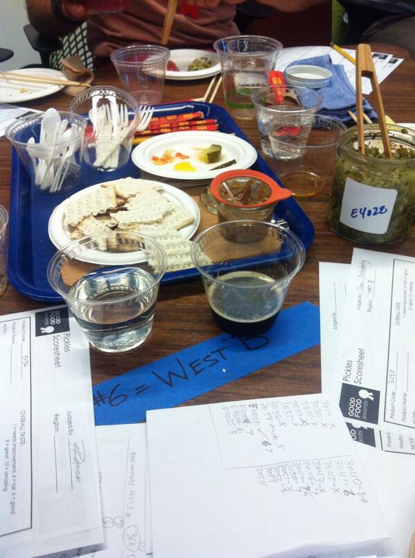 Home stretch in the judge's pickle gallery @goodfoodawards Good food FTW