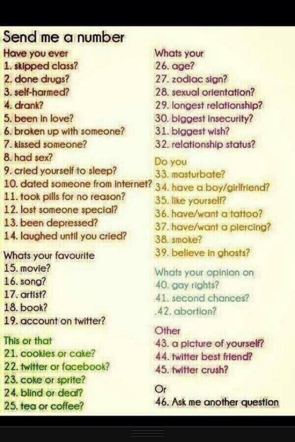 Ask me at least one...