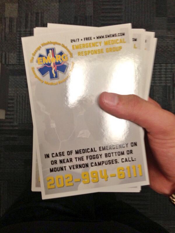 GWEMeRG's tweet image. We're busting myths and sharing facts about GW EMS around campus! Plus we have shiny palm cards. #NothingButTheTruth