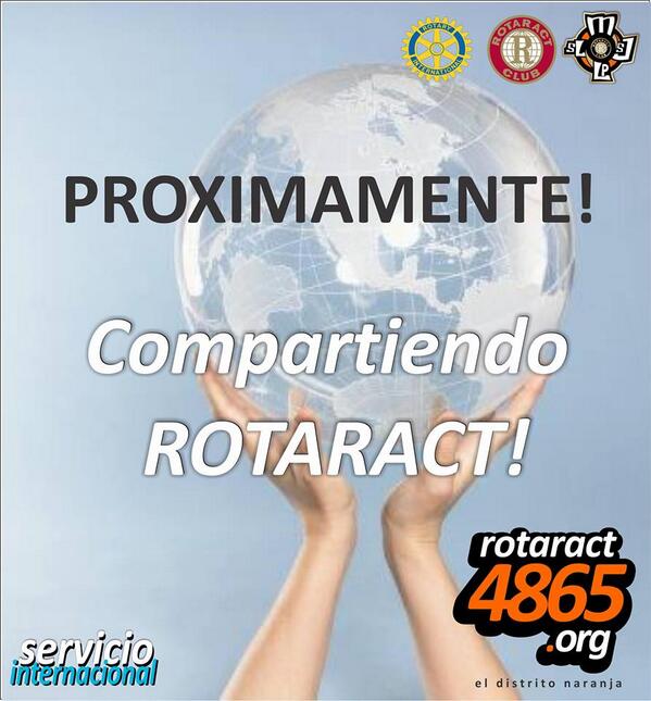 Internacion4849's tweet photo. Cada vez más cerca... ¿qué club Rotaract se suma? #internacionales4865 #compartiendorotaract http://t.co/uevGSbDrbT