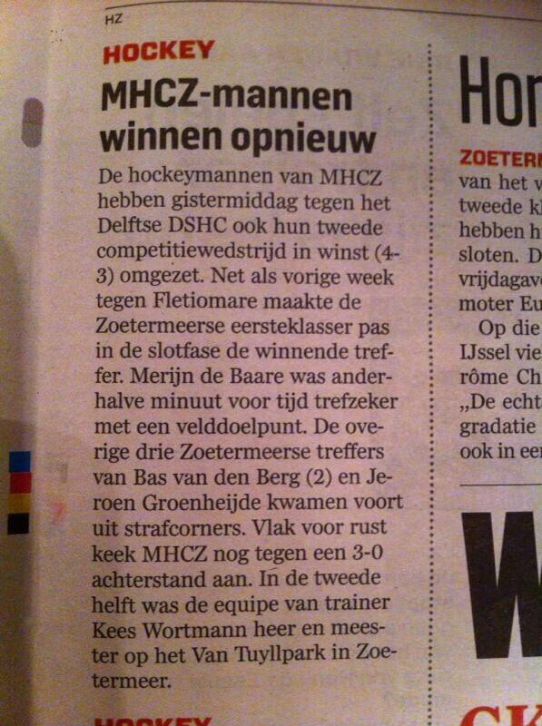 MdeBaare's tweet photo. Na een heerlijke overwinning gister, nu een klein hoogtepuntje op deze vroege morgen - zonder spelfouten vermeld! http://t.co/CP4TJGezAh