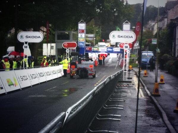 Finish line being prepared at Kendal #tob2013