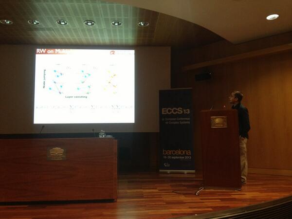 tanisjones's tweet image. A great talk by @manlius84 about the multiplex structure of networks #eccs13