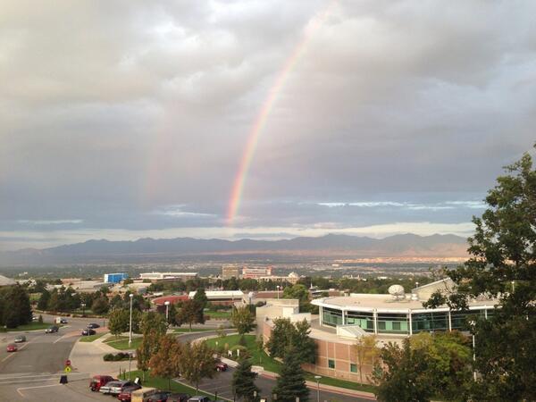 Monday morning rainbow from College of Nursing building 3rd floor