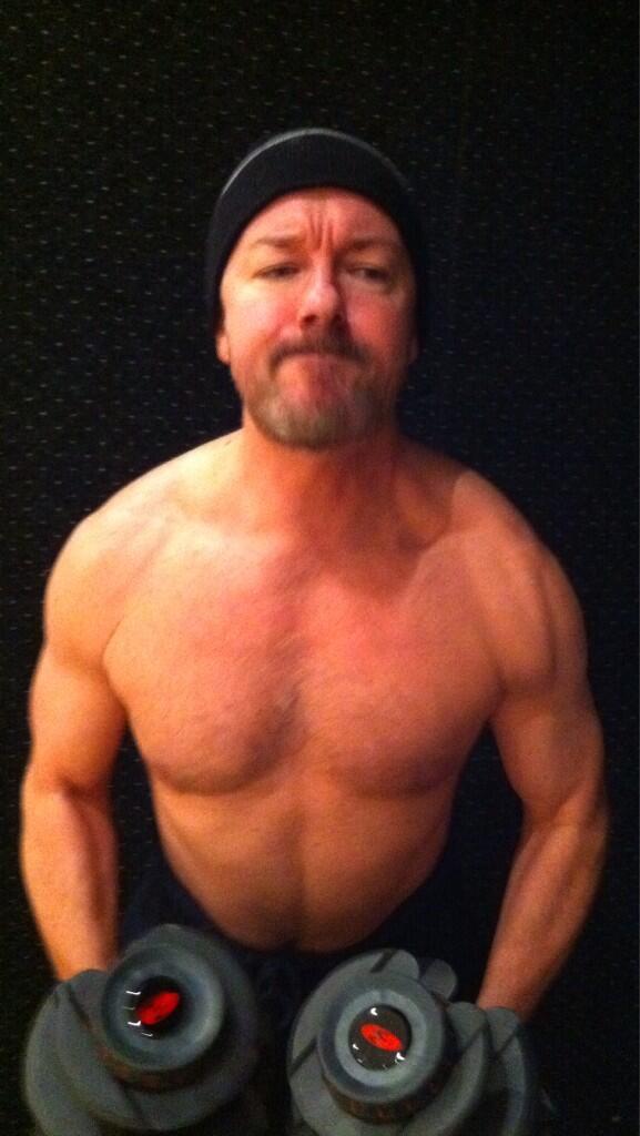 Every once in a while I like to re-share this image of Ricky Gervais. Why? I think somehow it's helping the world. ;)