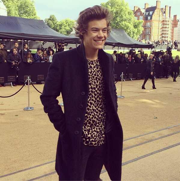 FactsHarry's tweet photo. Harry en Burberry Show #2 http://t.co/8AUBIxuikB