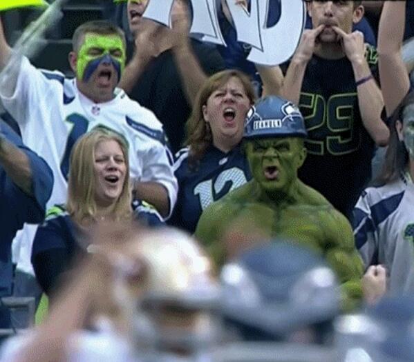 MrMitchapalooza's tweet image. Best Seahawks fan I saw last night. #Seahulk @Raised__Right
