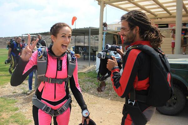 gravitygivespro's tweet photo. The #skydive team #SecretSanta from #Israel will be part of GGP in 2014! Great smile Daphny!! http://t.co/BaIde6Ct9Z