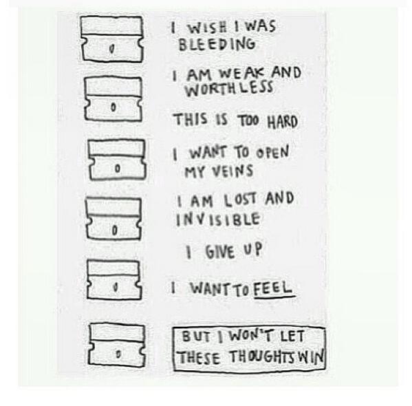 StandStr0ng's tweet photo. Don't let these thoughts win. http://t.co/I9JgzJ9y2f