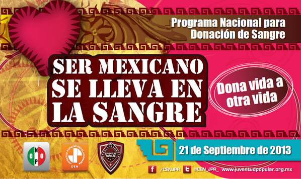 JPR_AGS's tweet photo. #SerMexicanoSeLlevaEnLaSangre ¡Dona vida a otra Vida! http://t.co/KugSOVmDK7