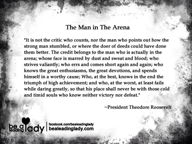 Lyle Krause upon Twitter: \ image about The Man in the Arena Printable titled Lyle Krause upon Twitter: \
