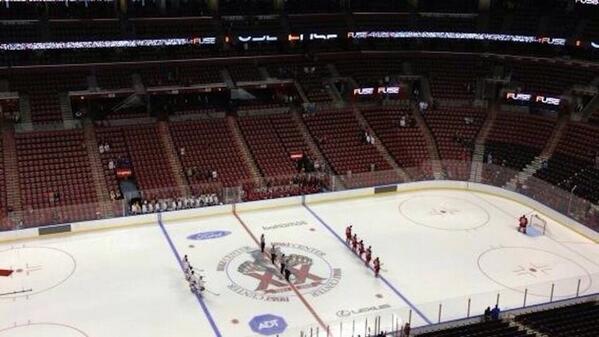 HockeyGods's tweet photo. Wow! Every single Panthers fan showed up to their preseason game against the Preds... http://t.co/Bt51C9xt0K