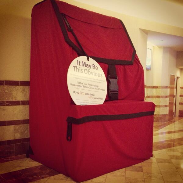 safe_oc's tweet image. Have you seen the giant #redbackpack @AnaheimDucks fans? Section 225. It may be this obvious. #seesay #keepocsafe