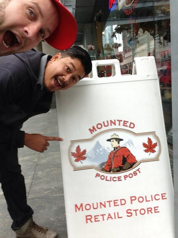 ElephantPeanut's tweet image. Today&apos;s #BriefEncounters rehearsal required a trip to the Mounted Police Retail Store! @BrfNcntrs @BrendanTang