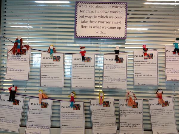 JenOFee's tweet photo. I love the @Year3_ISM worry dolls and how they worked out how to take their #class3 worries away! #edchat @Kkinners http://t.co/wpz6JYlfDG