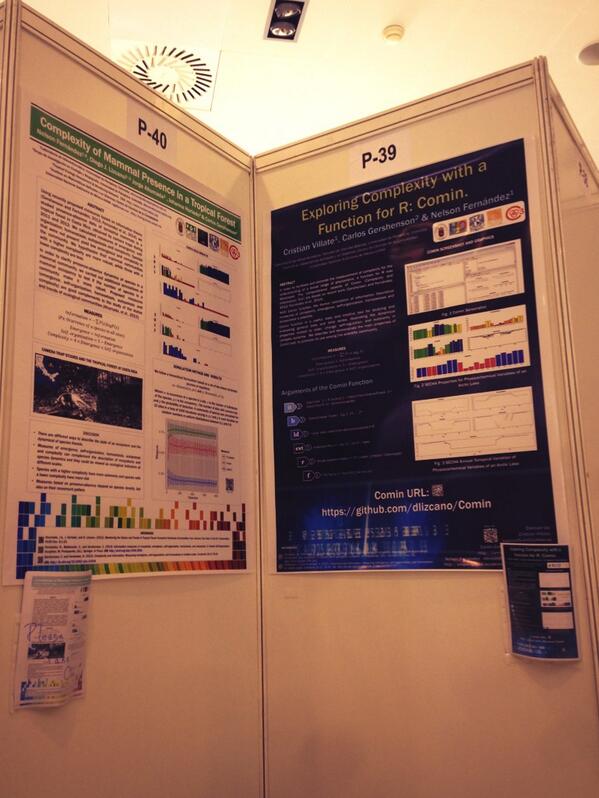 cgershen's tweet image. Posters on measuring complexity w @Biomarino et al. up and ready @eccs13 #ECCS13