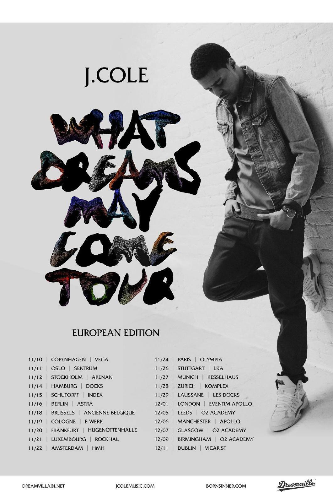 J. Cole Releases European ‘What Dreams May Come Tour’ Dates Karen Civil