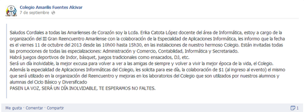 ColegioAFA's tweet photo. *Ya se está trabajando en el reencuentro de Ex alumnas* ¡No Faltes! http://t.co/bngwYRkBqm