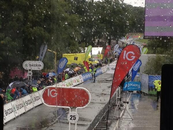 The view from the finish gantry as we gear up for the start