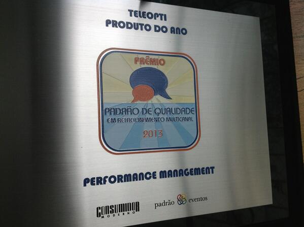 alex_schultz's tweet photo. Teleopti Brasil recebeu o Prêmio Padrão de Qualidade - Produto do Ano 2013. Graças aos nossos Clientes e Parceiros! http://t.co/KvOCANMvKp