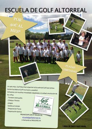 Abierto plazo de inscripción en la Escuela de Golf Altorreal. Apuntaros!!!