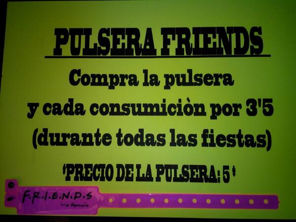 beuxi_13's tweet photo. Ya estan aqui las fiestas y como no en #Friends tenemos grandes sorpresas. Consigue tu pulsera peñista FRIENDS RT RT http://t.co/16N9HdFKdz