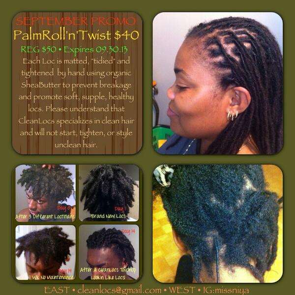 MissNiyaiLive's tweet image. #CleanLocs SeptPromo | $40 PalmRoll'n'Twist | Steam/WashExtra
|#Toronto East &amp;amp; West | Ohio @DreadLovers @Markuptown