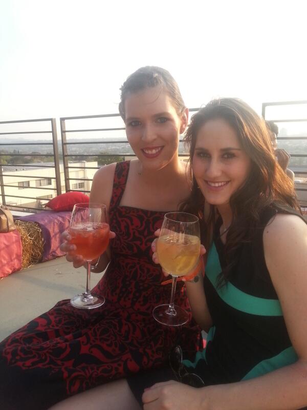 VanjaK13's tweet photo. Enjoying rooftop sundowners with @simone_tal @Demographica at the SANSUI Summer Cup Launch http://t.co/AmeV6Pwtyt