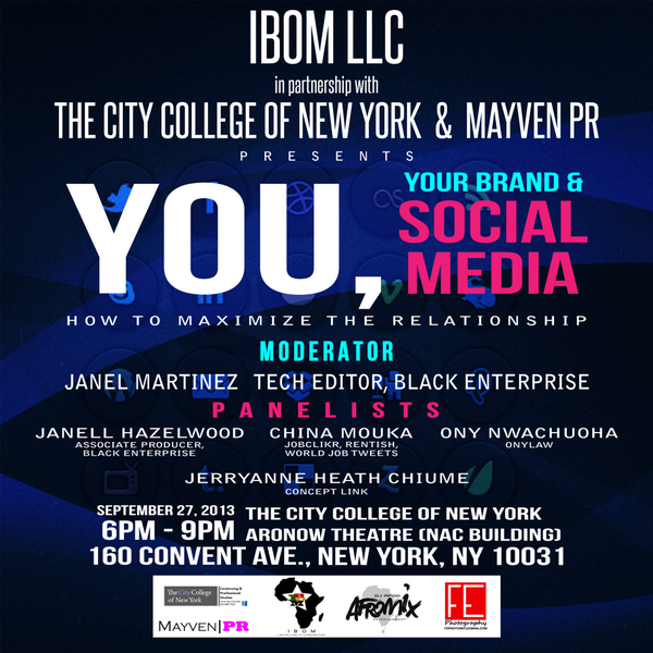 MAYVENPR's tweet photo. Join us on #Sept27 at the City College of New York campus for another event! Hosted by @janelmwrites. #Events #PR http://t.co/QdeG7lrq0m