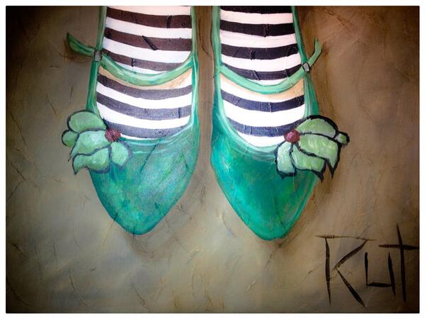 Yey...@RutArtist 1st tweet...#art#shoes