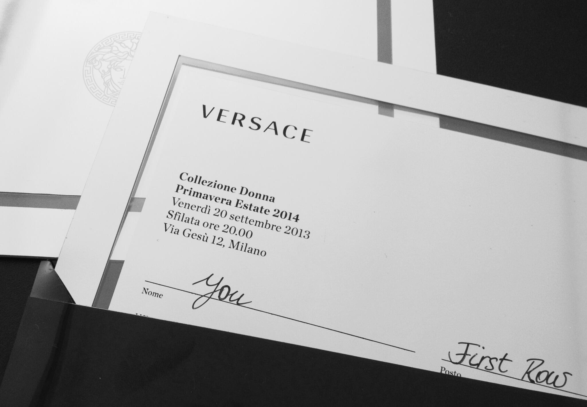 VERSACE on X: You are specially invited to the Versace Women's SS14 fashion  show, join us live from the runway on Facebook! #MFW   / X
