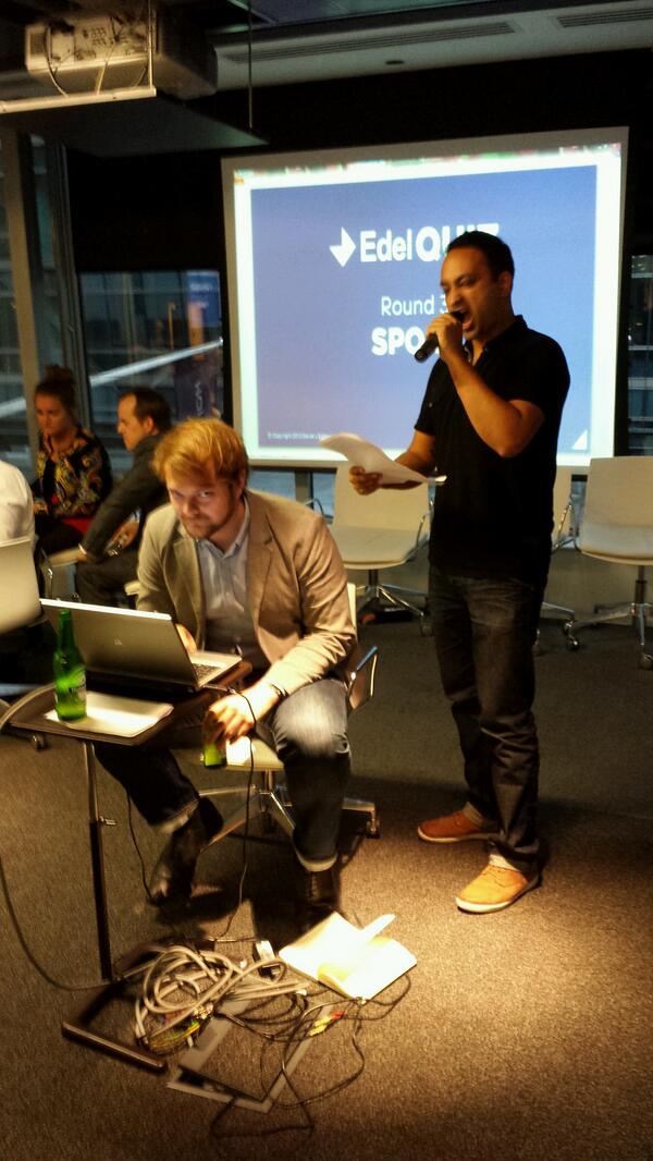 EdelDigSocial's tweet image. Round 3 is done.  With our very own xander and @richardosman