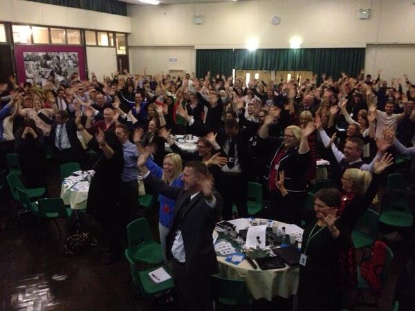 TeamTait's tweet image. Dr Richard Spencer MBE has the whole room up dancing at Woodham TeachMeet! #woodtm