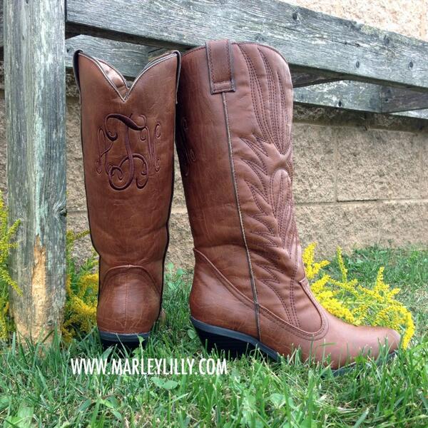 monogrammed cowboy boots