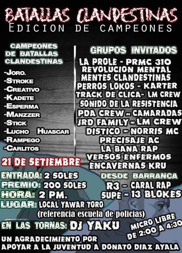 StOckDky76's tweet photo. Gntee ya Saen Este 21 d Sep. a lz 2:00 pm  nO s PveDen Prder lz •BATALLAS CLANDESTINAS•(EDICION  DE CAMPEONES) Bless http://t.co/XacqHAkxbu