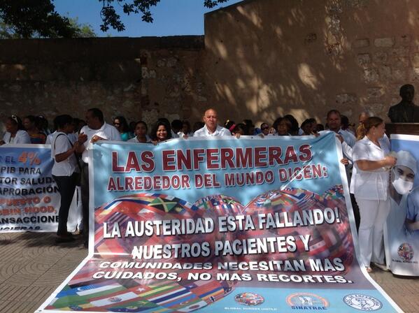 Hoy 17 de septiembre dijimos presente en la acción sindical internacional de enfermería SINATRAE Y GNU.