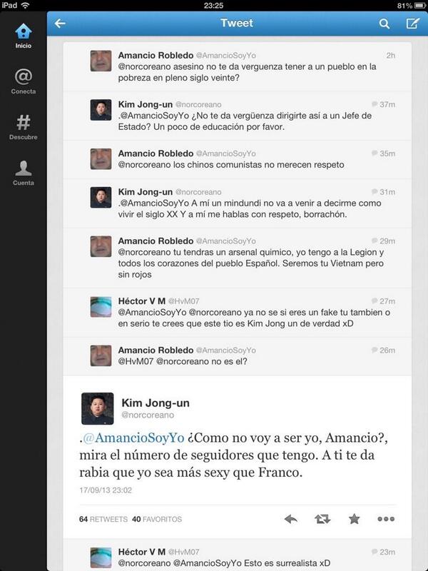 norcoreano's tweet photo. Tenemos el montaje del director de la conversación con Amancio. http://t.co/Lm1pnuu3in